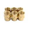 6Pcs 3/8" NPT Brass Pipe Fittings,3/8 NPT Double Female Threaded