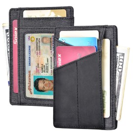Slim Wallet RFID Front Pocket Wallet Minimalist Secure Thin Credit Card Holder