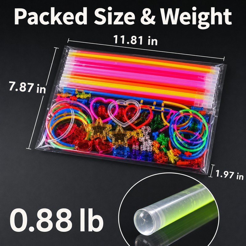 50/100PCS Glow Stick Party Set – Multicolor Glow Sticks with