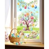 JMHACHY Easter Window Clings Decorations - 9 Sheets Easter Egg