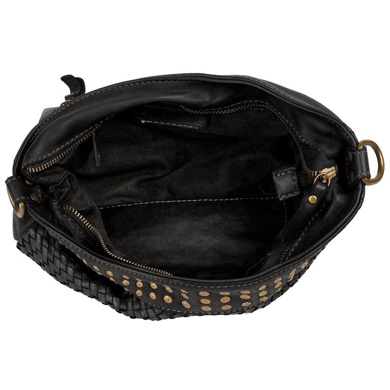 Samantha Look Women's Shoulder Bag Genuine Leather 021381, black