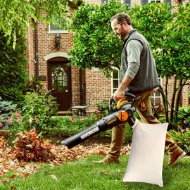 IGNPION Universal Leaf Vacuum Blower Bag with Shoulder, 90L Large Capacity Garden Leaf Collection Bag Fit most leaf Vacuum, Leaf mulcher Replacement Zipper Bag for Bottom Debris Dump