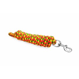 Lead Rope Horse Panic Hook or Carabiner Hook Start Soft 2 m, Knitted Horse, Lead Rope Horse Carabiner, Tie Rope Horse, Horse Knit (Neon Green/Neon Orange/Neon Pink, Snap Hook)