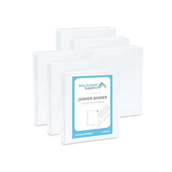 Blue Summit Supplies Mini 3-Ring Binder, Junior 1 Inch Mini