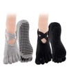 2Pairs Non Slip Yoga 5 Toe Socks Set Women Full