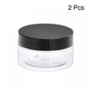 uxcell Round Plastic Jars with Black Screw Top Lid, 3oz/