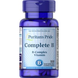 Completo B (Complejo Vitamina B) 100 Cápsulas Recubiertas Puritans Pride
