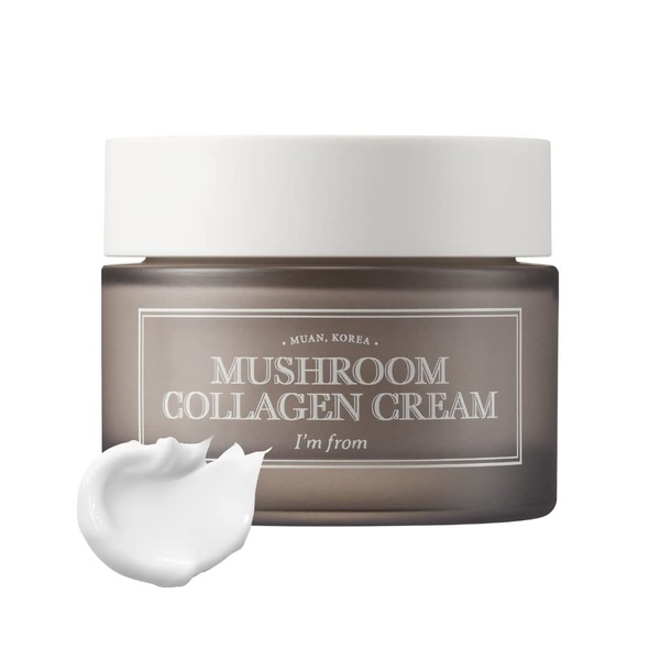 [I’m from] Mushroom Collagen Cream 1.69 Fl Oz, Vegan, Collagens, Skin Firming Cream for Face, Anti Wrinkles, All Natural Organic Face Moisturizer