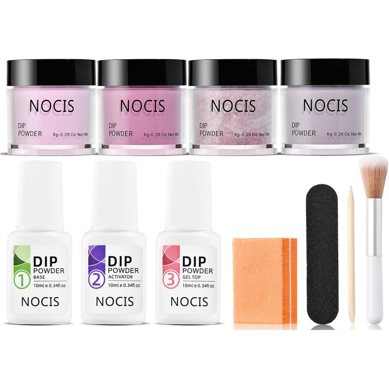 Kit de uñas en polvo de inmersión 4 colores –