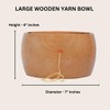 Large Wooden Yarn Bowl – 7x4 Yarn Holder for Crocheting
