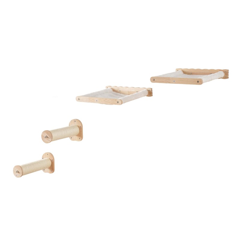 VEVOR Wall Mounted Cat Shelves, Perches with Jumping Posts &