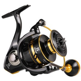 Sougayilang Spinning Reels Light Weight Ultra Smooth Powerful Fishing Reels Golden 6000