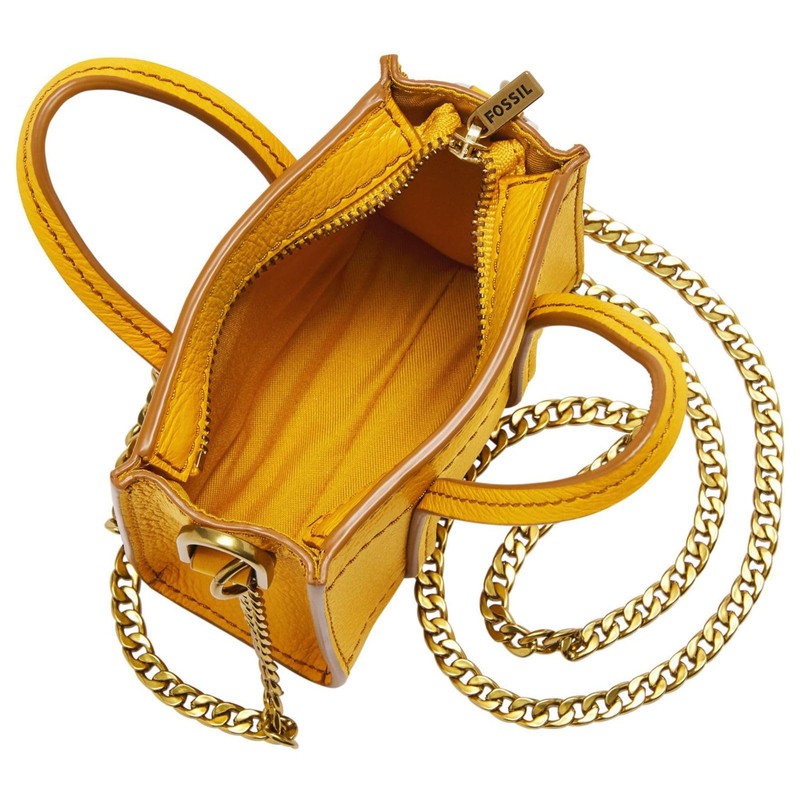 Fossil Carmen Micro Tote Bag Golden Yellow, goldgelb