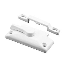 Prime-Line F 2921 Window Sash Lock with Keeper, Fits Simonton Windows, 2-1/4 In. Hole Centers, Diecast Construction, White Painted Finish (1 Set)