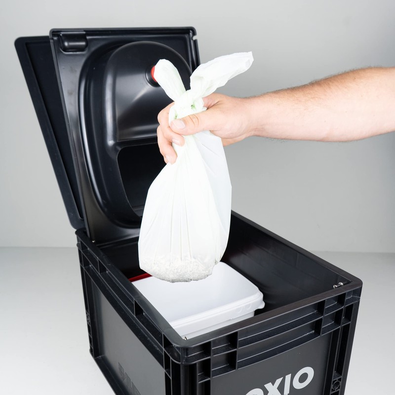 BOXIO - Bags, 25 Bio Bin Liners for Camping Toilet,