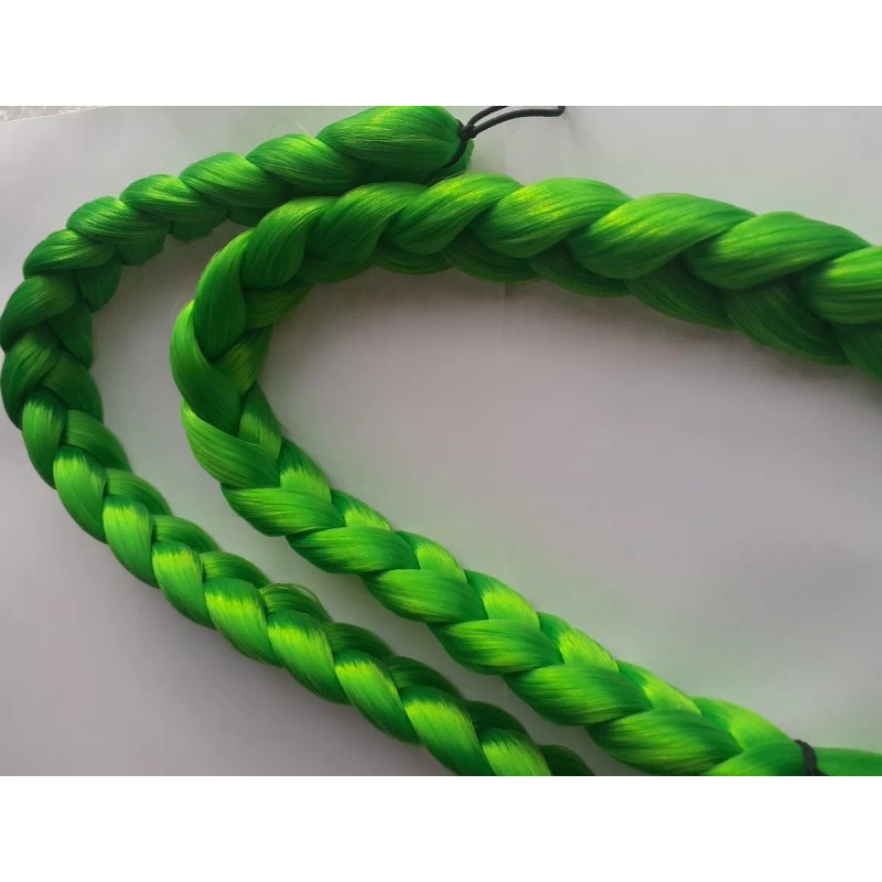Bootleg Par De Trenzas Cabello Sintético 55 Cm Color Verde