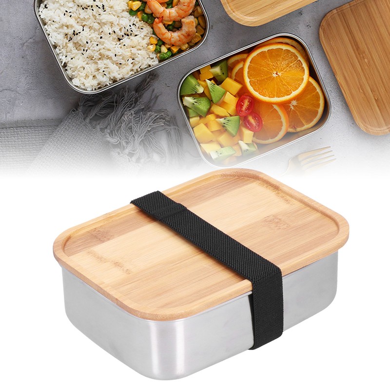 Bento Lunch Box 304 Stainless Steel Secure Bento Boxes with