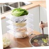 SHOWERORO 2pcs stacking shelf freezer rack Kitchen Storage Rack foldable