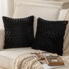 Mandioo Set of 2 Black Super Soft Decorative Plush Cushion