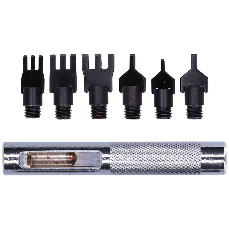 Leather Prong Set Metal Interchangeable Flat Chisel Bit Hole Punch