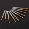 10 Pieces Milling Cutter 1.0-3.0 mm Titanium Coated End Mill