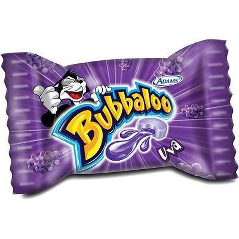 Bubbaloo Chewing Gum Grape Flavor Sabor Uva 300g (60 cts)