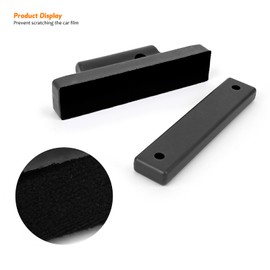 EHDIS Pack of 2 Car Mounting Magnets with Magnetic Protective Base, Strong Magnets for Car Foiling, Fridge, Magnetic Board, Showcases, Car Wrapping, Black