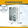 (Pack of 4) 4x2 Inch Utility Size Single Gang Electrical