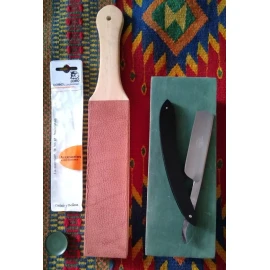 Navaja De Barbero Lobo Paquistaní,afilada+asentador Afilador