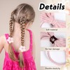 Pack of 10 Cute Hair Bobbles with Bow, Pink Elastic