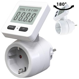 revolt Ammeter: Digital Energy Cost Meter with 180° Rotating Display, up to 3,680 W (Electricity Measurement, Digital Energy Cost Meter, Feed Meter)