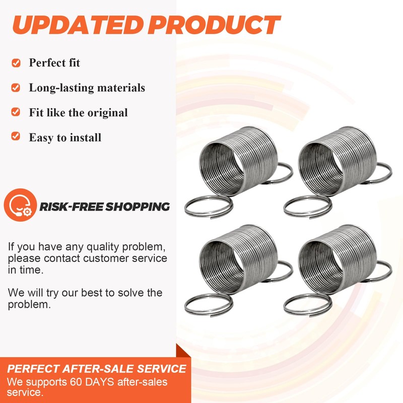 W10400895 Washer Tub Centering Suspension Spring 4 Pack Fit for