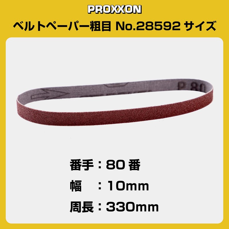 PROXXON No.28592 Replacement Belt Paper for Micro Belt Sanders, Coarse