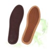 FOMIYES 2pairs Sweat Absorption Damping Insoles Activated Charcoal Leather Bamboo