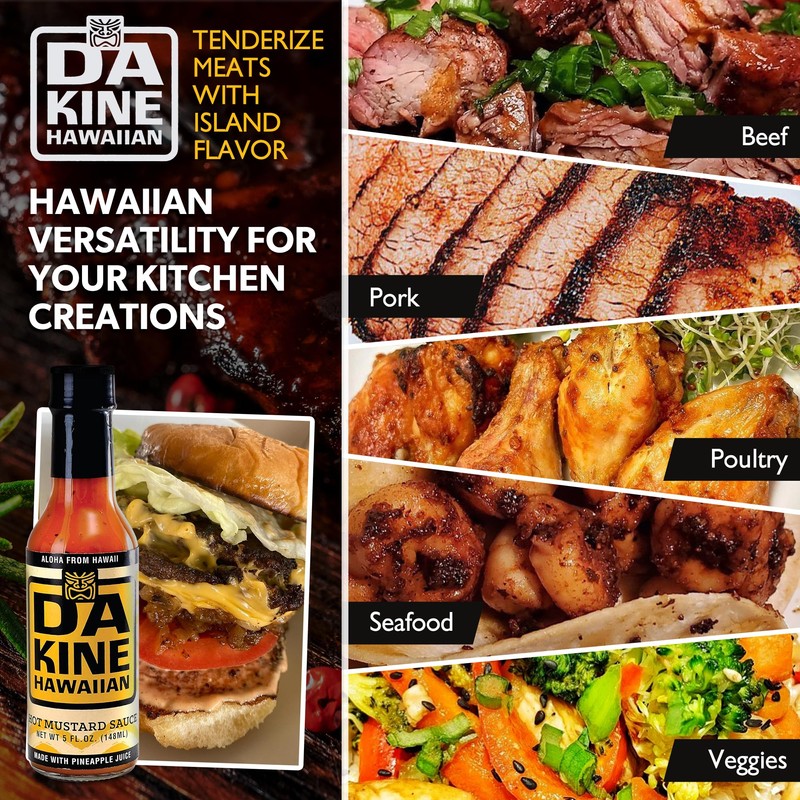Da Kine Hawaiian Hot Mustard Sauce - Made with Pineapple