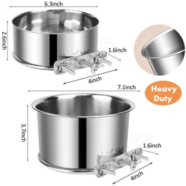 Dog Crate Water Bowl No Spill 40oz & 60oz, 2 Pack Stainless Steel Large Dog Water Bowls for Cage, Crate, Kennel - Hanging Detachable Pet Water/Food Bowl for Indoor & Outdoor
