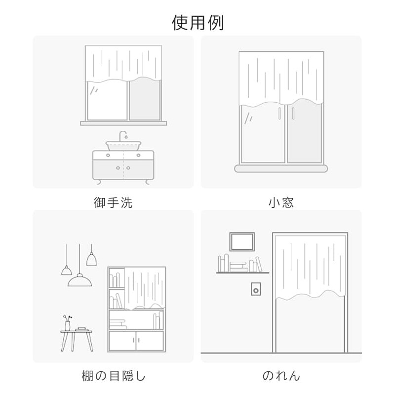 SAWABIYA Cafe Curtain, Image Shielding Curtain, For Small Windows, Curtain,