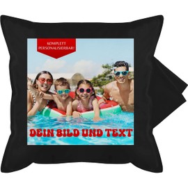 Cushion Cover – Picture – Own Photo – 50 x 50 cm – Black – Cushion Covers Design Yourself Pictures Printer Let Couple Cushion Photo Gifts Individually Print Custom Pictures Name