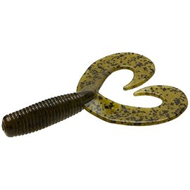 Zoom Bait Fat Albert Twin Tail Bait-Pack of 10 (Green Pumpkin, 3.5-Inch)