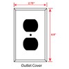 Art Plates Duplex Outlet Cover Decorative Metal Wall Plate -