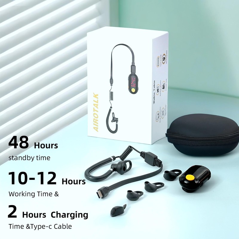 Mini Walkie Talkies Rechargeable for Adult with Earpieces, 3 Pack