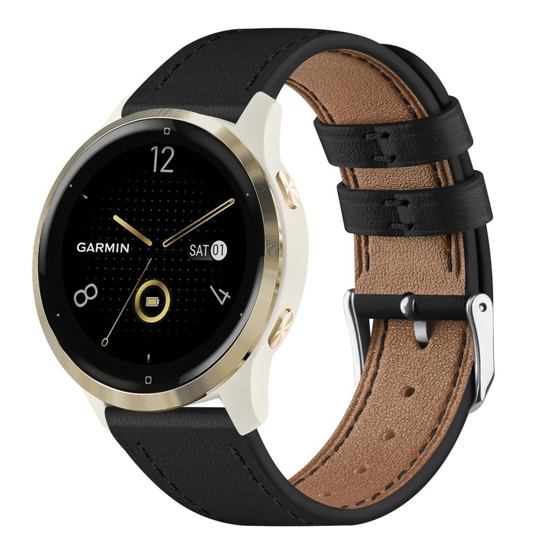 AK Leather Watch Band Compatible with Garmin Venu 3S /