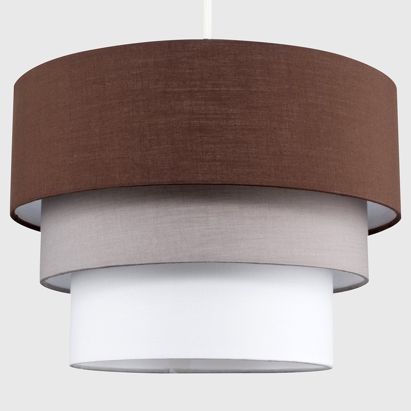 MiniSun Round Modern 3 Tier Fabric Ceiling Pendant Lamp Light