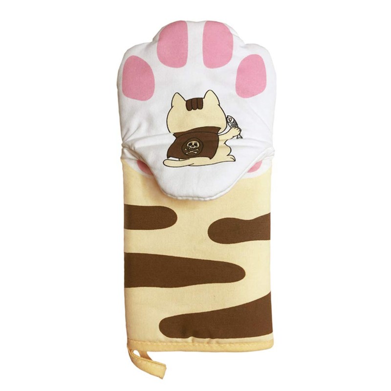 Oven Mitts Kitchen Cooking Baking Heat Resistant Cat Glove, 1