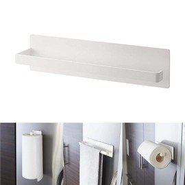 Soporte magnético para papel multifuncional, rollo de papel para cocina, baño, inodoro (blanco)