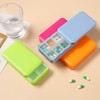 Portable Push-Pull Rectangular Pill Box & Vitamin Case A2 11*6.8*2.4cm/Green 40ea