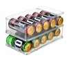 Xicennego 2-Tier Large Stackable Soda Can Organizer for Refrigerator -