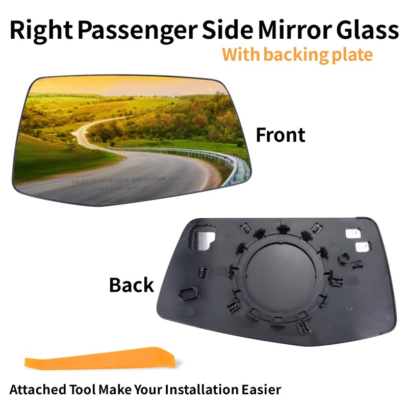 Lqito Right Passenger Side Mirror Glass Compatible With 2019 2020