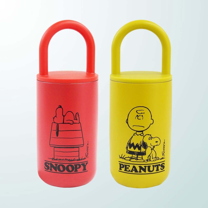 Peanuts Stainless Steel Tumbler with Handle RED Size: Diameter 0.3