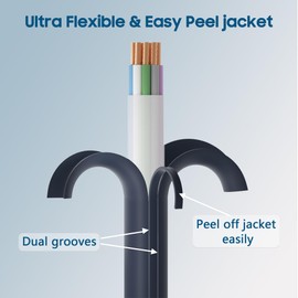 Mygatti 9 Conductor Speaker Wire 20 FT, 18 Gauge CCA Stranded Cable, 18AWG 4-Channel Speaker Wire and Remote Wire for Car Audio Systems, Ultra-Flex and Easy Peel Jacket, Blue